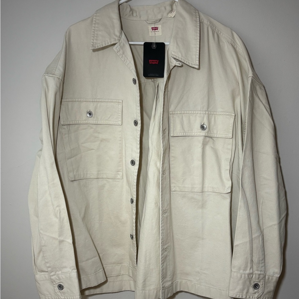 Levi's Men's Off-White Shirt Jacket